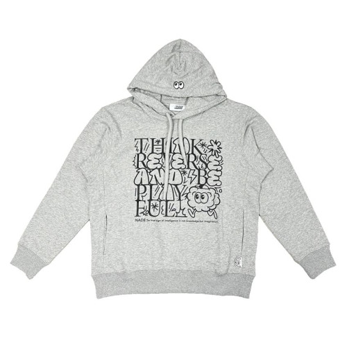 GRAFFITI STYLE PRINT HOODIE WITH NADE ICON
