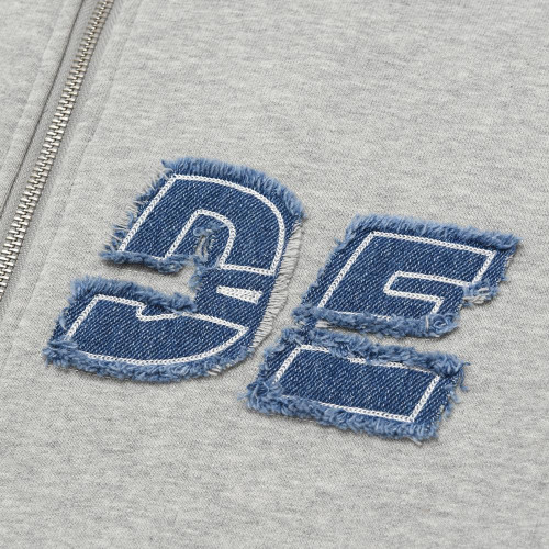 NADE DENIM LIGHTNING PATCH ZIP-UP HOODIE