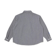 NADE STRIPED HICKORY ZIP SHIRT