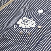 NADE STRIPED HICKORY ZIP SHIRT