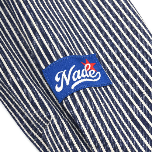 NADE STRIPED HICKORY ZIP SHIRT